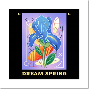 abstract surrealistic flower art Posters and Art